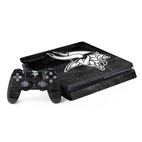 NFL Minnesota Vikings Black & White PS4 Slim Bundle Skin